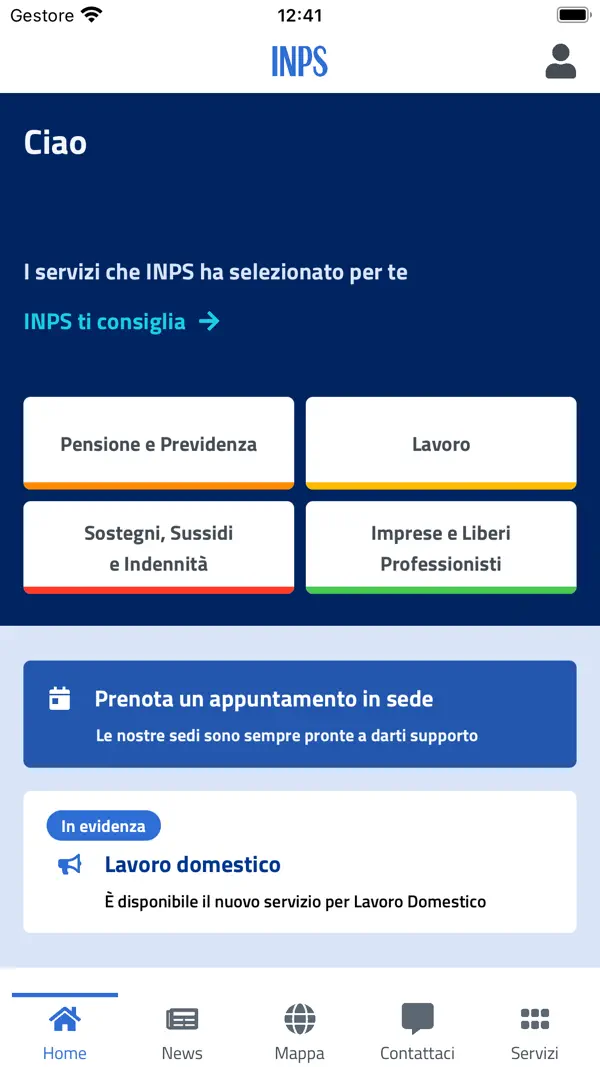 INPS mobile-screenshot
